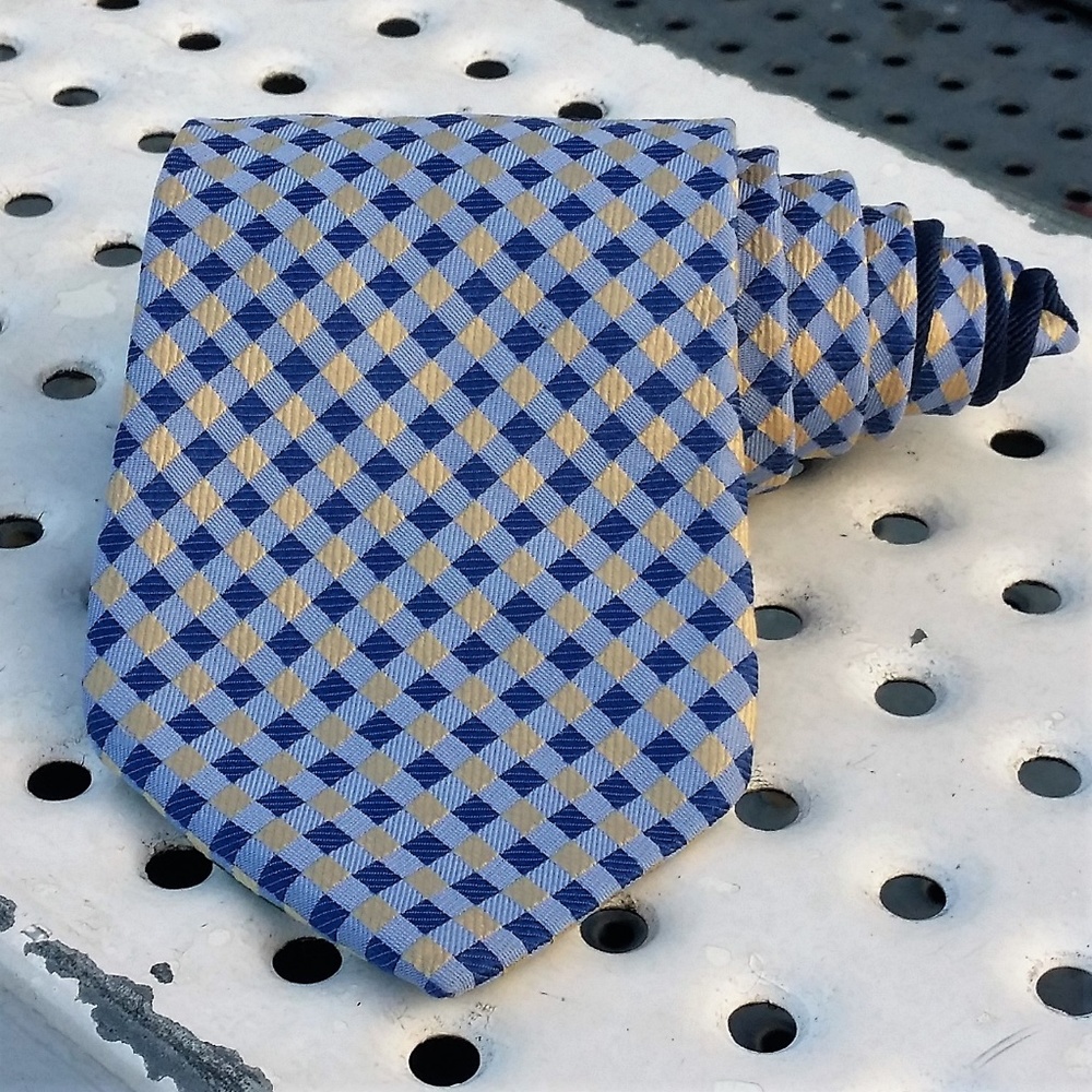 SALE! VINTAGE Tommy Hilfiger Blue Silk Tie M005